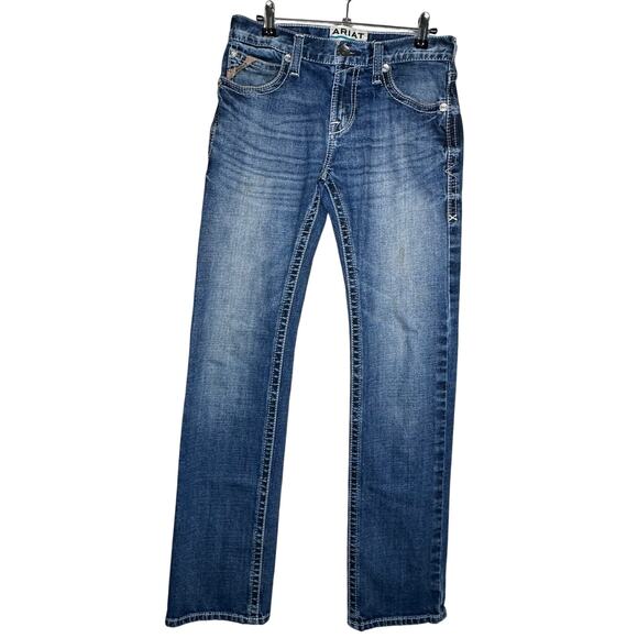 Ariat M7 Slim Fit Straight Leg Denim Jeans Medium Dark Wash Mens Size 29x34 - Picture 1 of 10